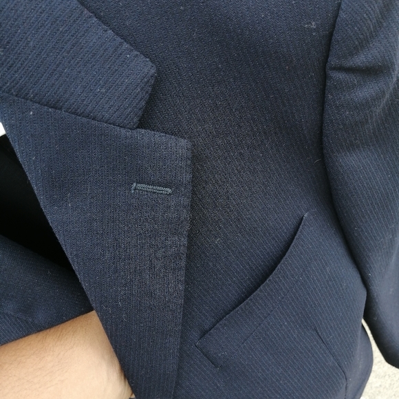 Canali Men Blazer Jacket Blue Three Button Lined Notch Lapel Suit Wool Italy 38R - Picture 2 of 9